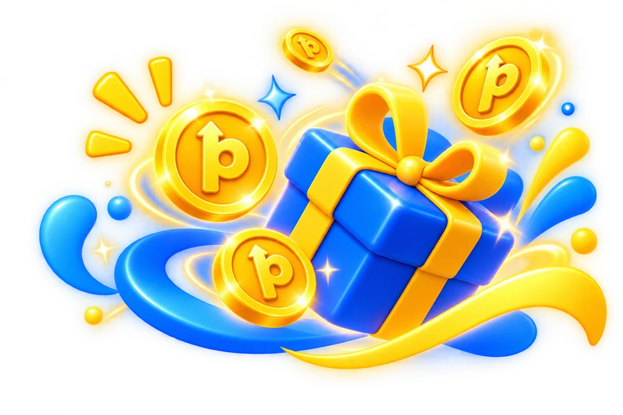 A gift box bursting with Paldo points